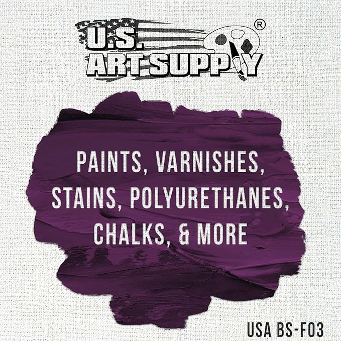 US Art Supply 3 inch Foam Sponge Wood Handle Paint Brush Set (Value Pack of 15) - Lightweight, durable and great for Acrylics, Stains, Varnishes, Crafts, Art