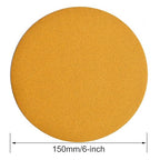 6-Inch No-Hole Hook and Loop Sanding Discs 150-Grit, Random Orbital Sandpaper for Automotive and Woodworking, 100-Pack