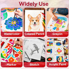 50 Sheets Watercolor Paper Bulk, 4"X6", 5"x7",8" x 8"，8" x 10",9" x 12",Each 10 Sheets.140 lb/300 GSM Water Color Paper for Kids Adults.Watercolor Drawing Paint Paper for Art Drawing Supplies