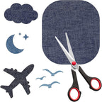 HTVRONT Iron on Patches for Clothing Repair - 20PCS 100% Cotton Denim Patches for Jeans Kit, 4-1/4" by 3-3/4" Iron on for Jeans Repairing 4 Shades Jean Patches