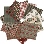 Christmas Scrapbook Paper Pad 12×12,Vintage Christmas Deer Patterned Papers ,24 Sheets Double-Sided Merry Christmas Scrapbooking CardStock Paper Pad for Holiday Cardmaking DIY Origami Papers.