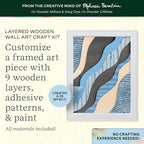 Lifelines FlowCrafts, Layered Wooden Wall Art - Framed Art Piece with 9 Layers, 5 Paint Colors, 9 Adhesive Patterns & Picture Frame - Sensory Arts & Crafts Kit for Teens & Adults - DIY Wall Décor