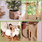 Buryeah 40 Inch x 33 ft Burlap Fabrics Roll Natural Jute Burlap Garden Tree Wrap Outdoor Weed Barrier DIY Fall Halloween Craft Winter Frost Plant Landscape Blankets Cloth for Plant Gardening Shrubs