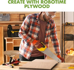 ROBOTIME Baltic Birch Plywood 1/8”, 3mm Plywood Crafting Wood Sheets 6 Pcs, 12"x12" Thin Birch Laser Wood Boards