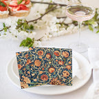 Quera 50 Pack William Morris Cocktail Napkins Vintage Floral Blue Paper Napkins Disposable Dessert Dinner Baby Shower Party Supplies Napkins Decorative -5 X 5 Inches
