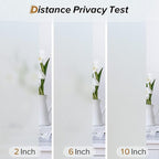 rabbitgoo Window Privacy Film, Frosted Glass Window Clings, Static Cling UV Heat Blocking Door Stickers for Home Bathroom, Removable Indoor Decal Coverings Day and Night, Pure, 35.4 x 78.7 Inches