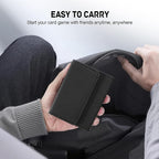 ZLCA Card Deck Box for Trading Cards, MTG Commander Deck Box Holds 120+ Single Sleeved, Leather Magnetic Card Storage Case Fits for TCG CCG Magic(Black Set)