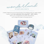 Blue Alice Adventures in Wonderland Playing Cards & Washi Tape Set - Stickers, Scrapbook Supplies, Crafts, Planner Accessories, Party Decor, Waterproof Card Games for Adults, Kids, Family & Travel