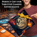 Dice Tray and Dice Tower for DND: All-in-One Tray, Storage & Large Tower for Random Rolls - Stores Your Sets, Mini's etc, Perfect for D&D and RPG Gift Accessories (Gold Dragon)