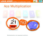 Best Gifts for 7 Year Old Boys and Girls | Addition and Multiplication Games Combo | Math Games for Second Grade and up