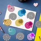 10pcs 3D Layering Rose Metal Cutting Dies, Daisy Flower Garland Wedding Cut Stencils, Blossom Screw Flower Die Cuts, Metal Embossing Stencils Template Mould