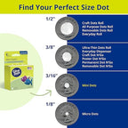 Glue Dots, Mini Dots, Double-Sided, 3/16", 900 Dots, DIY Craft Glue Tape, Sticky Adhesive Glue Points, Liquid Hot Glue Alternative, Clear, 3 Pack