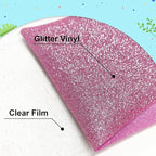Rouge Powder Glitter HTV Heat Transfer Vinyl 12" x6FT Glitter Vinyl for T Shirts Easy to Cut and Weed Compatible with All Cutter Machines HTV Vinyl Iron on for Cricut (Rouge Powder 12”x6FT)