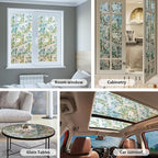 Finnez Window Privacy Film 3D Static Cling Window Film, No Glue Heat Control & 96% UV Blocking for Home Office, Decorative Frosted Glass Cover 17.5 Inch x 13.1 Feet