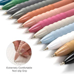 Ballpoint Pens Black Ink Ball Point Pen with Super Soft Grip Medium Point 1.0mm Office Pens (Silver 12-count)