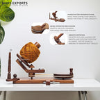 Mars Exports HandCrafty Wooden Swift for Knitting & Crochet Hooks – Hand Operated Large Ball Winder (Rosewood)