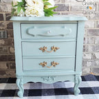 Chalky Chicks All-in-One Chalk Paint for Furniture or Cabinet - 16Fl Oz -Matte Finish Cancun Blue (Light Blue) for Metal, Wood Furniture Paint - No Sanding All-in-One for Home Decor & Crafts, USA Made