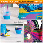 Pouring Masters Magic Aqua/Violet Iridescent Special Effects Acrylic Pouring Paint - Premium 8-Ounce Pre-Mixed Fluid Acrylic Paint - Fluid Art Supplies for Canvas, Wood, Paper, Tile & Rocks
