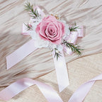 LaRibbons Light Pink Satin Ribbon 1 Inch 50 Yards Luxury Double Faced Pink Silk Ribbon for Gift Wrapping Flower Bouquet Crafts Wedding BabyShower Decoration