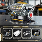 V8 Engine Building Kit for Adults, Build Your Own MOC Mini V8 Engine Model Toy for Display, Compatible with Lego Car Set, STEM Building Project for Teens & Kids Boys 8-14 (692 PCS)