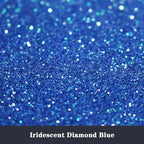 High Capacity 260g Iridescent Fine Glitter,Shaker Bottle for Epoxy Resin DIY Craft,Rainbow for Nail Art Face Body Glitter Tumbler Making (IRI Diamond Blue)