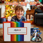 Robot J Creative Building Kit With Storage Box, 6-in-1 Programmable App Remote Control Tank STEM Learning Toy, Educational Coding Gifts for 7-12 Years Old Kids
