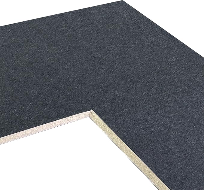 Craig Frames B573 Pre-cut Mat Board for 14x20 Print, 18x24, Graphite Black
