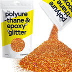 Hemway Polyurethane & Epoxy Resin Glitter 100g / 3.5oz Metallic Crystal Flake Additive for Flooring Jewelry Tumblers Glass Pigment - Chunky (1/40" 0.025" 0.6mm) - Copper Holographic