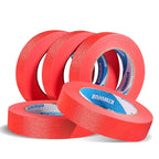 Red Painters Tape,1” x 60 Yds x 5 Rolls (300 Yards Total) - Medium Adhesive Masking Tape for Painting,Labeling,DIY Crafting,Decoration and School Works