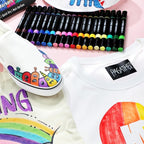 Fabric Markers Permanent for Clothes, 20 Colors Dual Tip with Fine and Chisel Tips Paint Pens for Clothing Canvas Tote Bags T-Shirt and Shoes, Non Toxic Ink for Kids and Adults