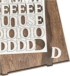 706 Pieces 1 Inch Wood Alphabet Letters Wooden Numbers Mini Capital & Lowercse Letters with Rustic Storage Box for Home Decor Spelling Education Homemade Crafts Party Gifts