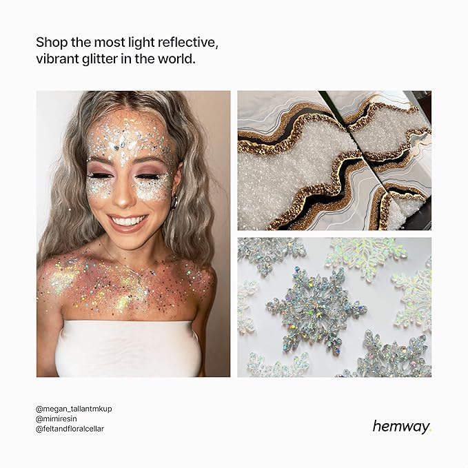Hemway Polyurethane & Epoxy Resin Glitter 100g / 3.5oz Metallic Crystal Flake Additive for Flooring Jewelry Tumblers Glass Pigment - Microfine (1/256" 0.004" 0.1mm) - Mother of Pearl Iridescent