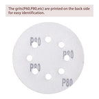 300pcs Sanding Discs Set, 5-Inch 8-Hole Sandpaper, Including 60,80,100,120,150,180,240,320,400,600 Grit for Woodworking or Automotive