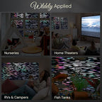 rabbitgoo Window Privacy Film, Total Blackout Window Film, Stained Glass Heat Control Glass Thermal Sticker, Room Darkening Door Cover, Anti-UV Privacy Cling with Installation Tools, 35.4" x 78.7"