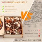 KAAYEE Wooden Jigsaw Puzzles-Wooden Puzzle for Adult Unique Shape Advanced Phoenix Wood Puzzle Adults, Fathers Mother Gifts Christmas Family Puzzles 8.5 * 7.9in 100pcs