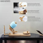 Wooden Yarn Winder with Swift – Manual Yarn Ball Winding Tool for Knitting and Crocheting (ONLY Winder Beechwood)