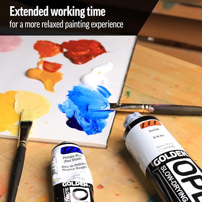 OPEN Slow-Drying Acrylics by GOLDEN, Ultramarine Violet, 5 fl oz. tube, Professional Acrylic Paint, Semi-Transparent