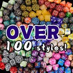 QMAY Polyhedral Dice - 8PCS Mystery Dice Set, Various Styles, Random D&D Dice Patterns & Dice Bag, DND Gifts, Suitable for Dungeons and Dragons, RPG, MTG,Role Playing Table Game