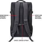 ENHANCE Board Game Backpack - Reinforced Rigid Board Game Storage with Padded Shoulder Straps, Carrying Handle, and Accessories Pockets for Dice, Cards, More - Fits and Protects Tabletop Adventures