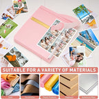 Paper Cutter, Paper Slicer with Safety Guard and Blade Lock, 12" Cut Length Guillotine Paper Cutter with 16 Sheet Capacity, Paper Cutters and Trimmers for Cardstock Cardboard (Pink)