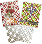 Cutting Dies Metal Stencils Scrapbooking Tools Flowers Lace Frame DIY Embossing Template for Paper Card Making Album Arts Crafts Supplies (Stripes Layer-14.3x11.1cm)