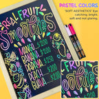 SFAIH 10 Pastel Liquid Chalk Markers [1s Wet Wipe] - No Residue, 6mm Chalkboard Markers for Blackboard, Calendar, Windows, Glass, Zero Dust, Non-Toxic, Chalk for Kids, School Teacher Must Haves