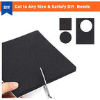 MAGZO 6Pcs Adhesive Foam Padding 1/4 in Thick X 4 in X 4 in,Closed Cell Foam Sheets Neoprene Rubber Self Stick Pads Anti Vibration Pads,Black (4in x 4in x 1/4in, 6Pcs)
