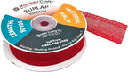 Mandala Crafts Red Burlap Ribbon 1 Inch Wide Jute Ribbons for Crafts - 20 Yds Roll Rustic Burlap Wrap Trim Ribbons for Wreaths Bows Wedding Party Decoration