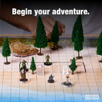TIDYBOSS d&d Starter Set | 2 X Double Sides 4 Terrains 24x 36 Game Grid Mat | DND Accessories Includes Dry Erase Markers, Eraser and Clips