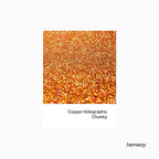 Hemway Polyurethane & Epoxy Resin Glitter 100g / 3.5oz Metallic Crystal Flake Additive for Flooring Jewelry Tumblers Glass Pigment - Chunky (1/40" 0.025" 0.6mm) - Copper Holographic