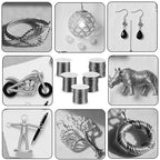 5 Rolls Jewelry Making Wire 18, 20, 22, 24, 26 Gauge Copper Craft Wire Bendable Metal Jewlery Wires Kit Silver Beading Wires for Jewelry Making Supplies and Crafting, 5 Size(Silver)