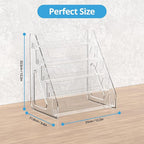 5 Tier Acrylic Card Display Stand, Clear Display for Greeting Cards, Sports Cards, Postcards, Stickers & Brochures (2 Pack)