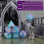 Coyeekn DND Dice Set, 7 x 7 Sets (49 Pieces) Glitter Polyhedral Dice for Dungeons & Dragons RPG MTG DND Tabletop Game with 1 Pouch