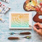 Stencils for Crafts Reusable Texture Stencils Geometric Stencil for Painting on Wood Furniture Card Canvas Paper Scrapbook